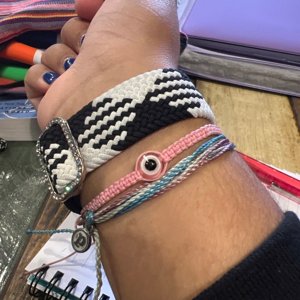 Sky Pink VC Bracelet Ring Handchain