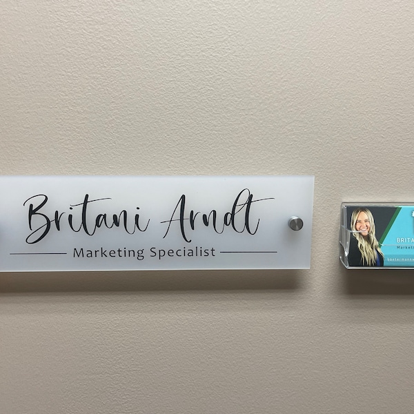 Wall Sign Name Plate - 2 Sizes Personalized Door Office Sign, Executive ...