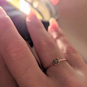 Customer photo from Kenneth, Raw Diamond Ring in Rose Gold