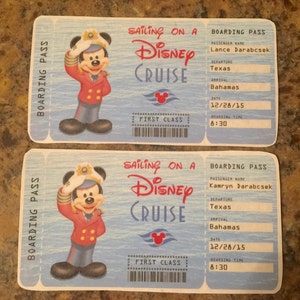 Disney Cruise Printable Ticket Customizable Template | Etsy