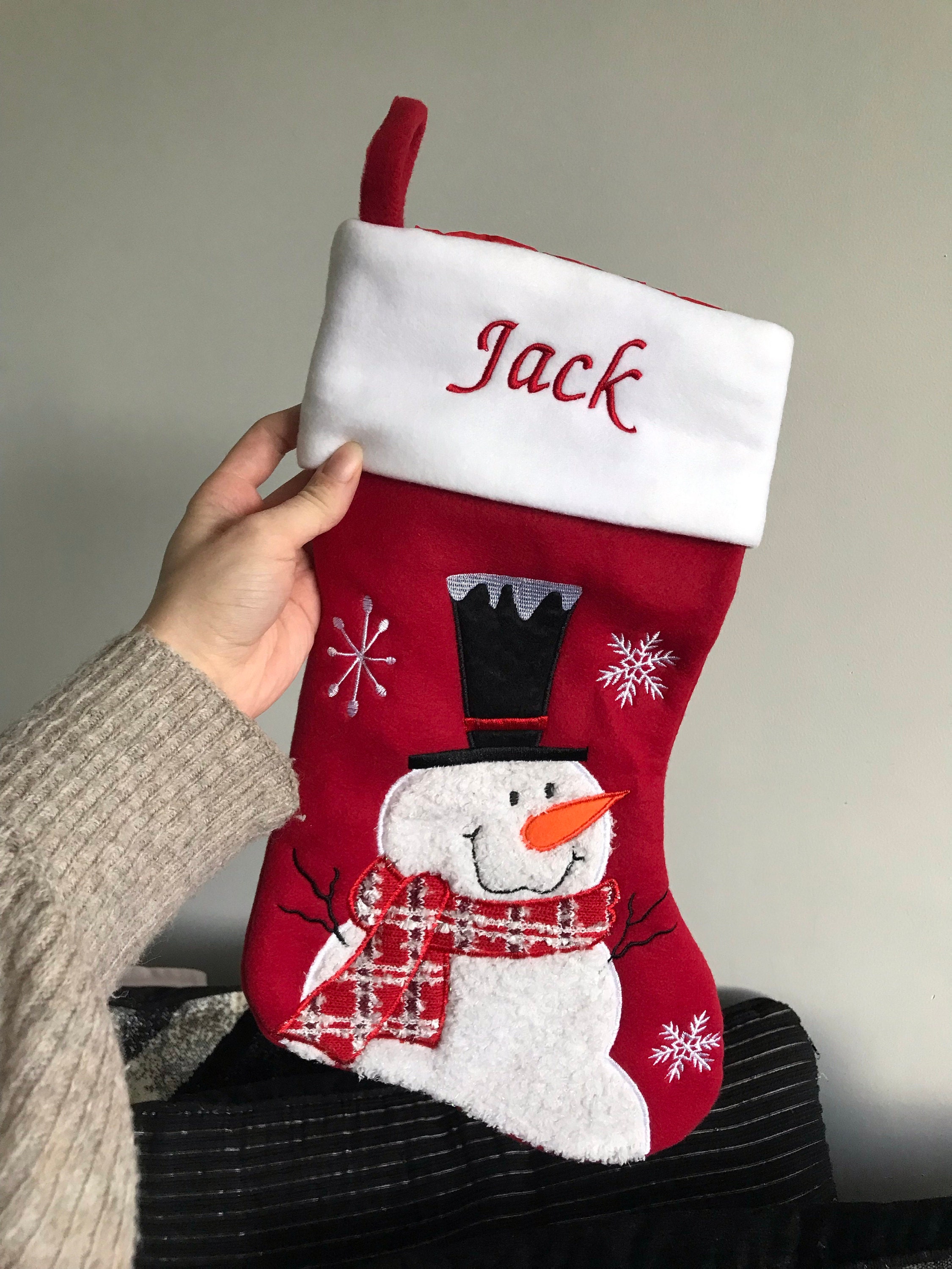 Luxury Deluxe Personalised Embroidered Christmas Fluffy Santa / Snowman / Penguin / Reindeer
