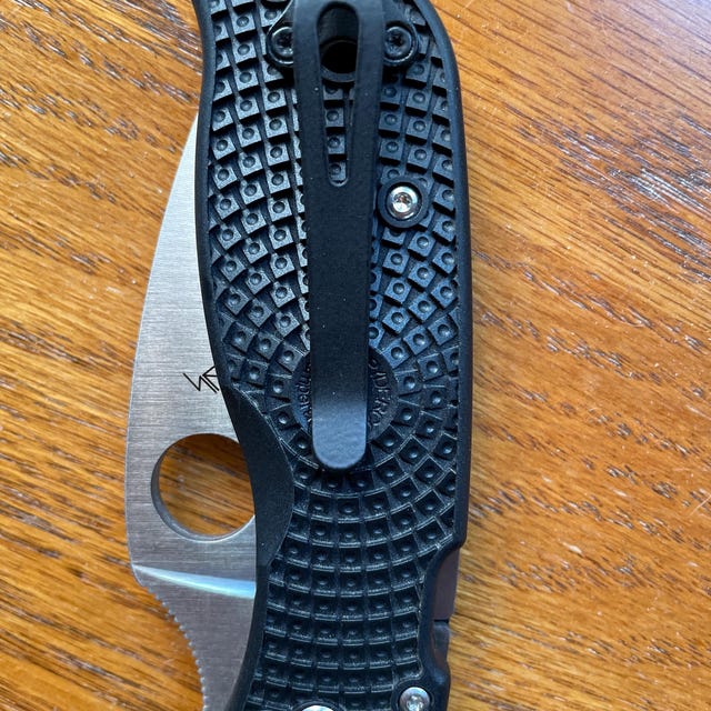 Black Titanium Deep Carry Clip for Spyderco Lil'temperance 3