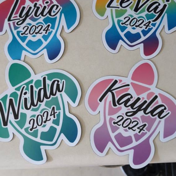 Turtle Races With Magnets Custom Turtle With Name - Colorful Cruise MAGNET for Magnetic Cruise ...