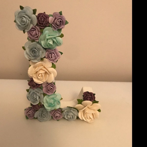 Floral Wall Letter • Floral Initial • Flower Letter • Ready to Hang ...