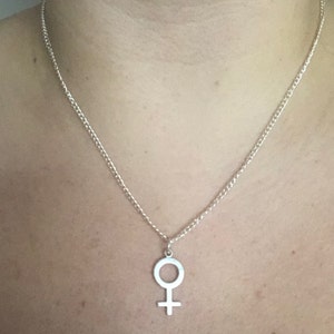 Female Symbol Necklace Feminist Necklace Female Necklace | Etsy