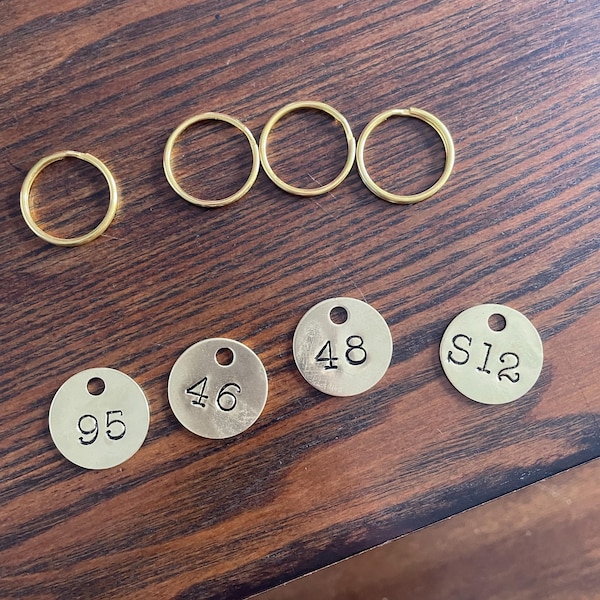 Thick Double Sided Brass Key Tag Labels - Any Custom Text - Super ...