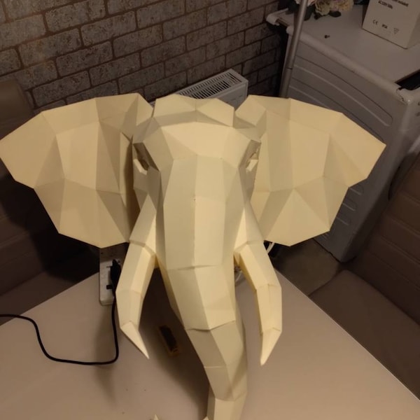 Elephant Paper Model Layout Elephant Paper Model Template |elephant Paper Sculpture |elephant ...
