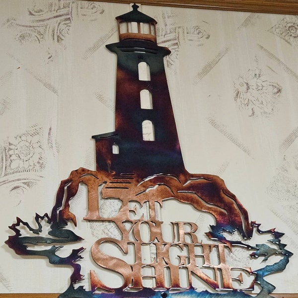 Let Your Light Shine With Lighthouse Home Decor Metal Wall Art - Etsy
