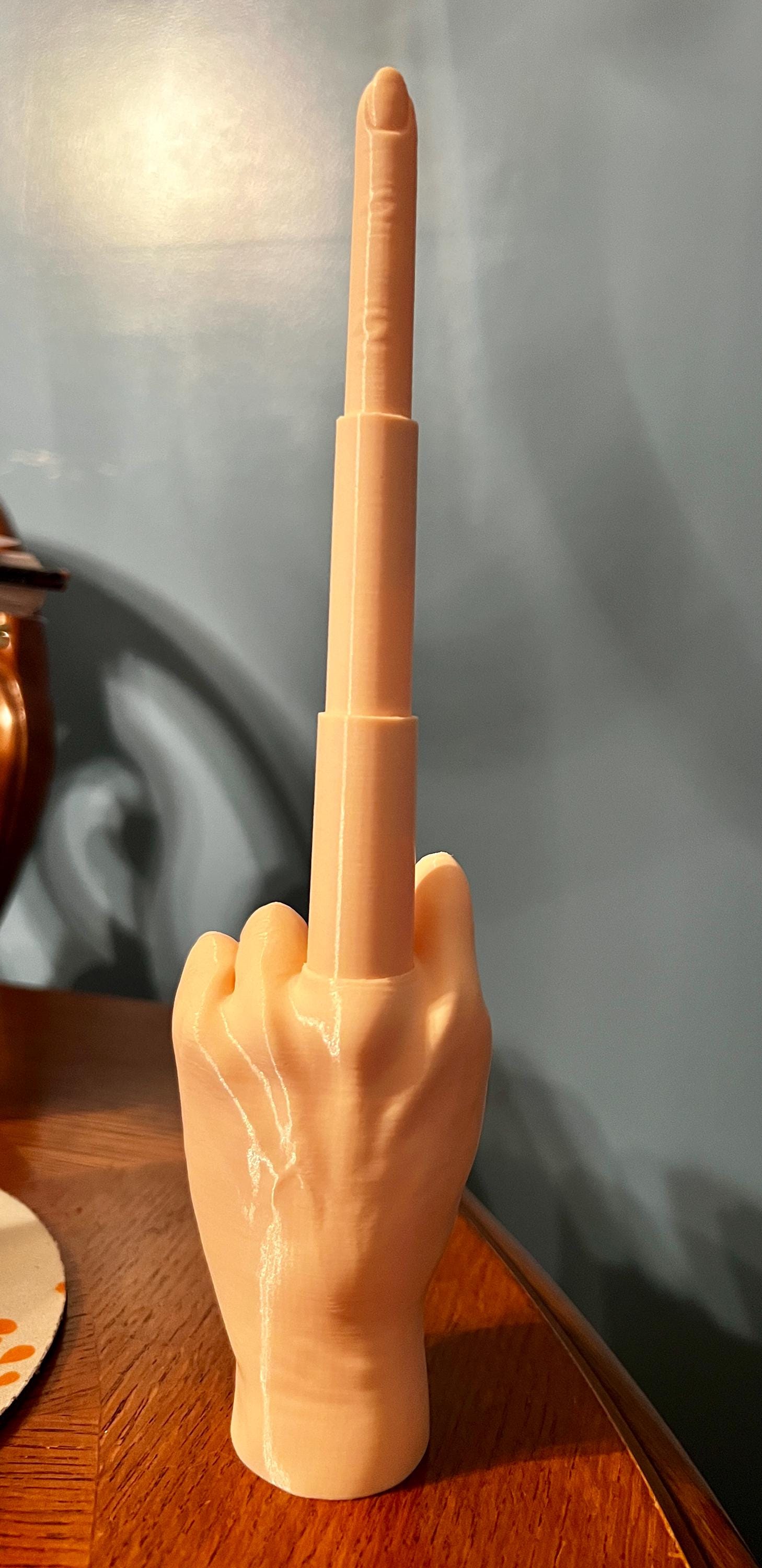 Collapsing Middle Finger | Gag Gift | Desk Toy | Fun Fidget Toy | Stocking Stuffer | 3D Printed