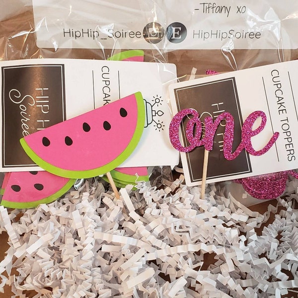ONE Cupcake Topper - Number Cupcake Topper - First Birthday Cupcake ...