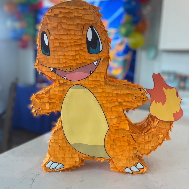 Pokemon Charmander Handmade Pinata Medium 18 Birthday Party Piñata Decor 