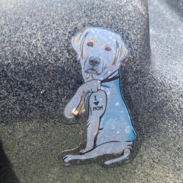 Black French Bulldog Sticker, I Love Mom, Frenchie Mum Gift, Frenchie ...