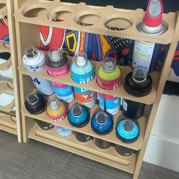 15 Can Spray Paint Storage Rack: Wall Mountable Organizer - Etsy