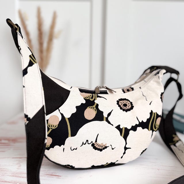 Shoulder Bag Sewing Pattern | PDF Handbag Tutorial | Crescent Hobo