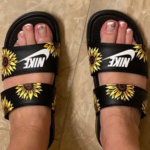 Nike duo slides sunflower Clearance