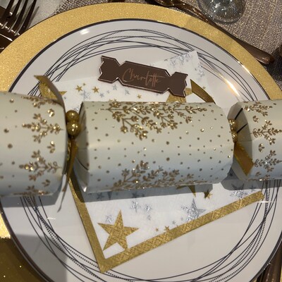 Christmas Table Decorations, Christmas Name Place Setting, Christmas