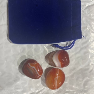 Small Tumbled Carnelian Crystal Stones - 1/2 To 1 Inch - Polished Brazil Stones