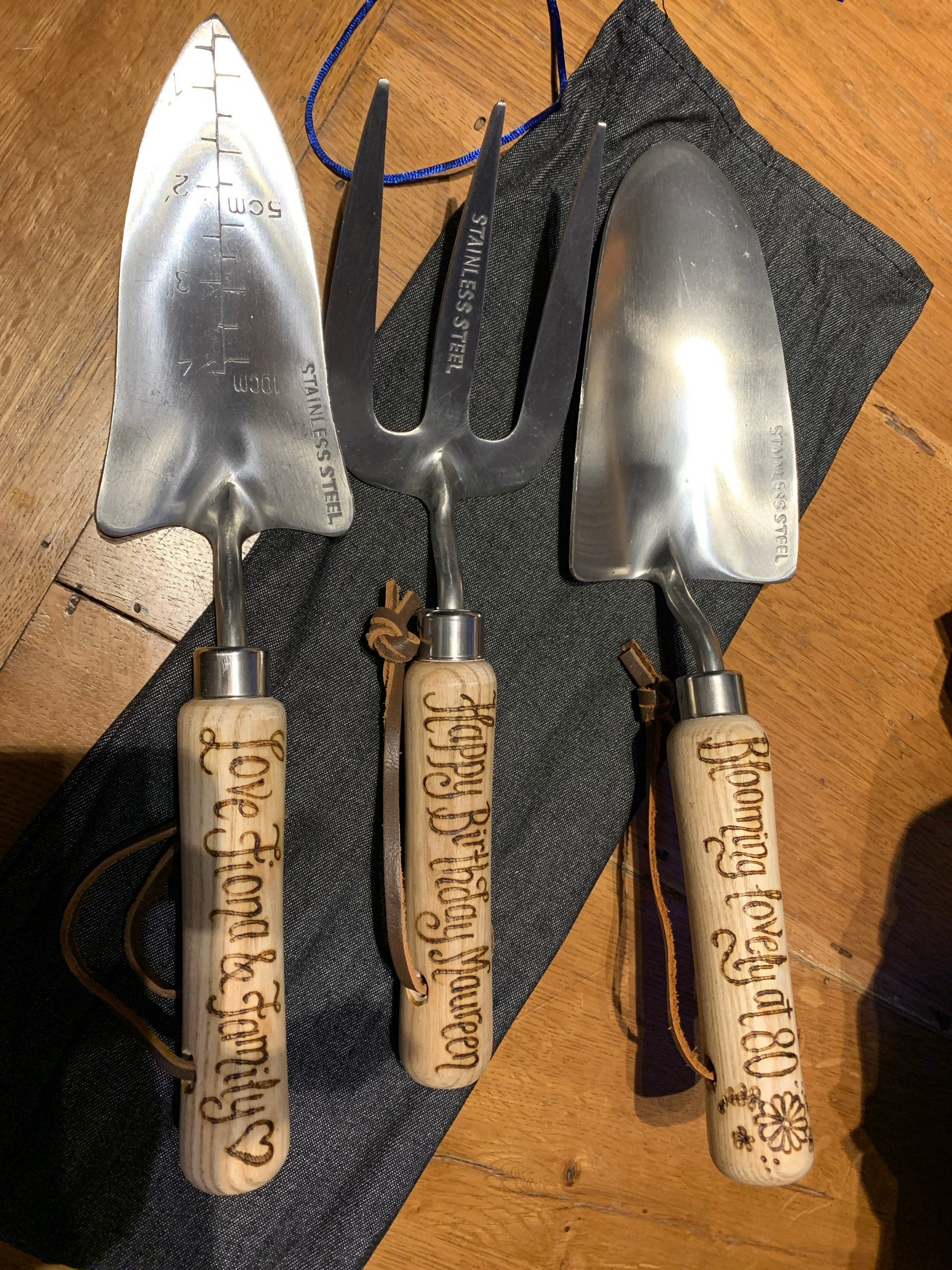 Garden Tools personalised for 30th 40th, 45th, 50th, 55, 60, 65, 70, 75, 80, 85 90 95 Gardening Present Birthday Gift for Gardener