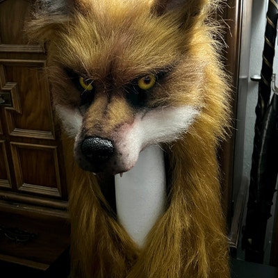 Brown Fox Headdress Brown Fox Mask Red Fox Mask Animal - Etsy