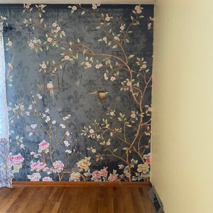 Japanese Peel and Stick Wallpaper Mural Tree Lake Chinoiserie - Etsy