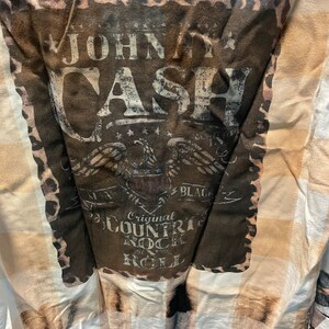 Bleached Distressed Flannels Hand Dipped Bleach Shirt Top Boho Grunge ...