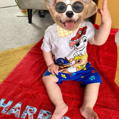 Red Personalised Luxury Bath Towel, Swimming Towel, Beach Towel, Mrs ...