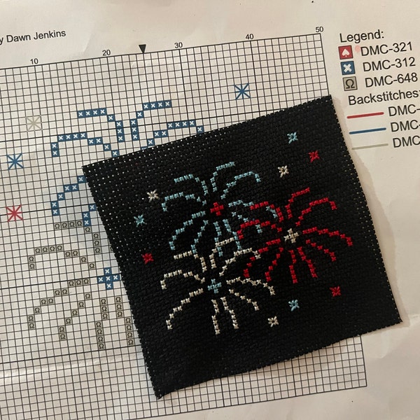 Firework Knitting Pattern Counted Cross Stitch Fireworks Pattern - PDF Download - Etsy