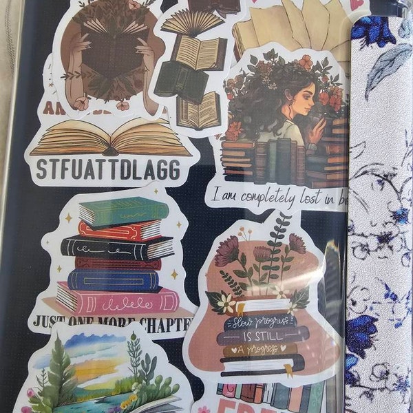 Book Stickers for Kindle Bookish Sticker Pack for Journals Scrapbooks ...
