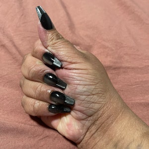 Blackpink Y2k Chrome Press on Nails Kpop Nails Y2k Nails - Etsy