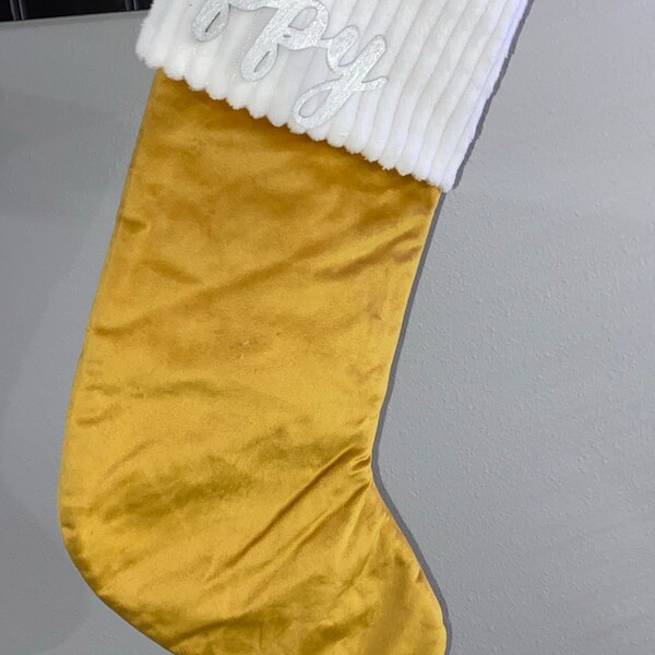 Personalized Stocking Name Tag, Christmas Wooden Custom Name Stocking