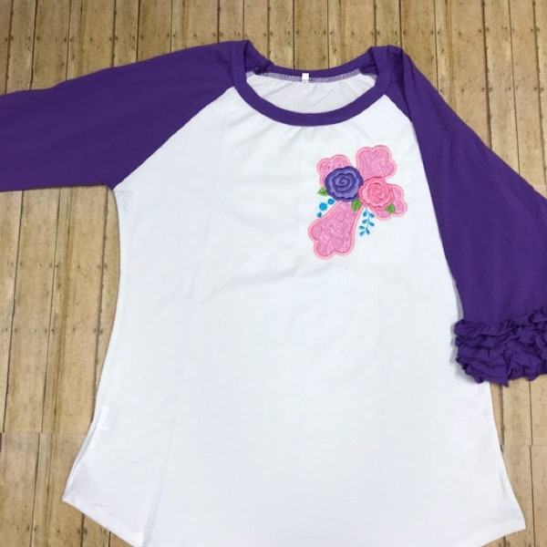 Girls Icing Ruffle Raglan Shirts- Multiple Colors Monogramable Shirts ...