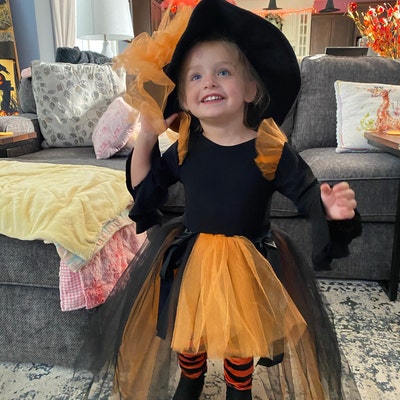 Black Toddler Halloween Dress Girl Witch Costume Girls - Etsy