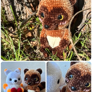 Lemon Yarn Creations | かぎ針編みパターン たぬきのもち | 編み