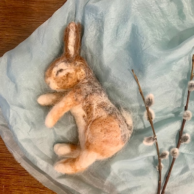 PDF FILES Needle Felt Pattern Realistic Sleeping Baby Bunny Instant ...