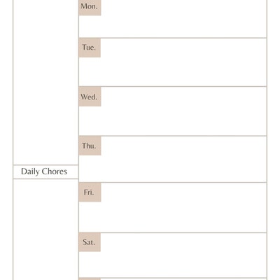 4 Person Family Chore Chart With Photos, Chore Chart Adult Editable ...