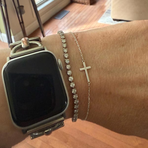 Eve - 14K Gold-Plated Pearl Bracelet with Cross