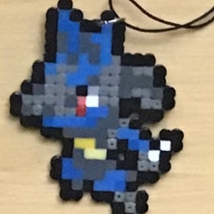 Riolu Lucario Mega Lucario Pokemon Perler Bead Fuse 