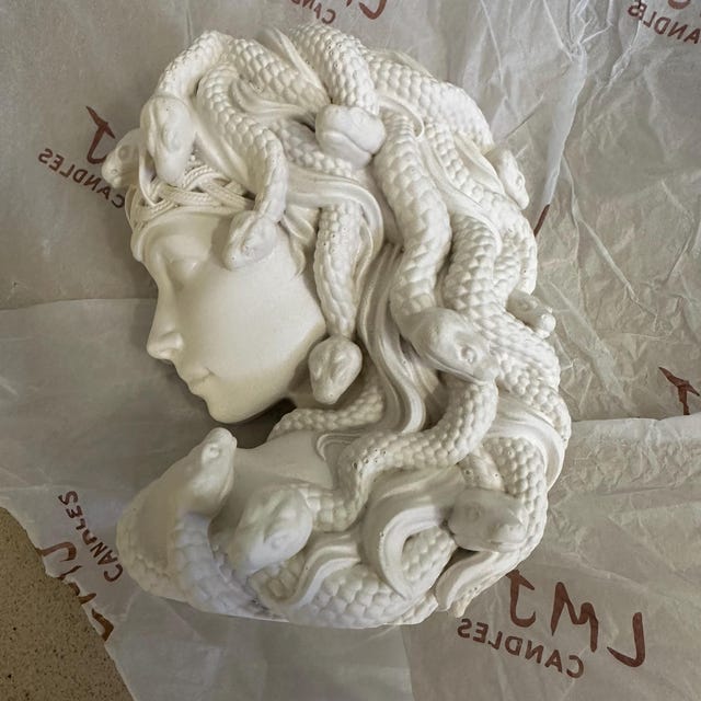 Medusa Bust Home Décor Handmade Greek Mythology Inspired Medusa