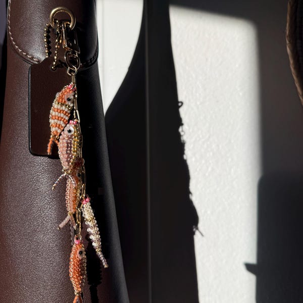 NEW STYLE Beaded Fish Keychain – Gold Keychain With 2 Handcrafted ...