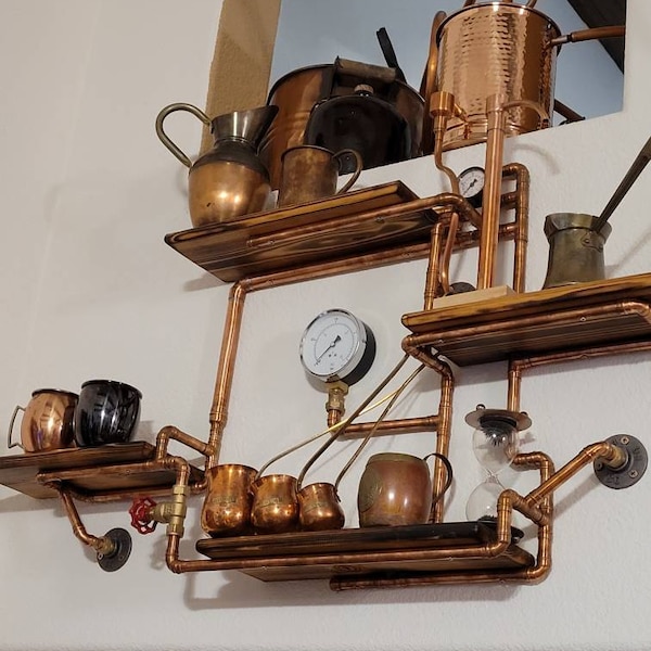 Steampunk Coat Rack - Retro Industrial Wall Art - Etsy