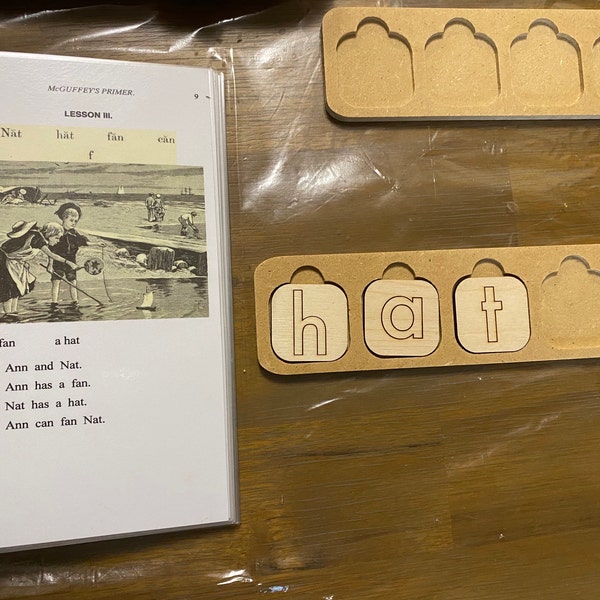 Wood Montessori Alphabet Set, Handmade Wood Letters, Wood Movable ...