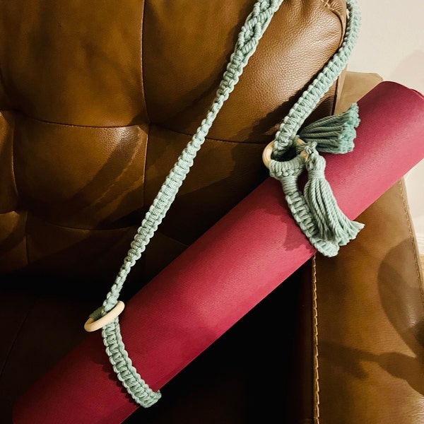 TECEUM Sangle de tapis de yoga et de tapis – 2 en 1