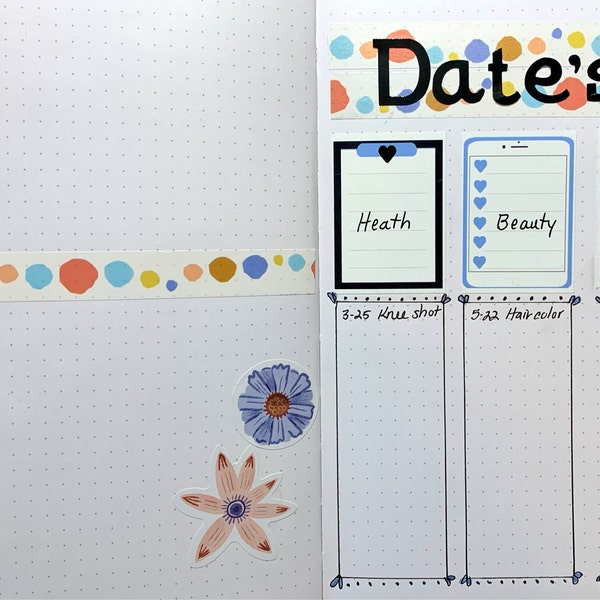 SIDEBAR STICKER | Functional Printable Sticker | Happy Planner - Bold ...