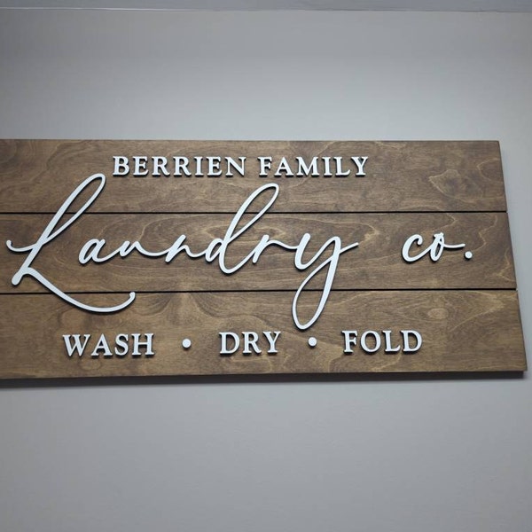 Laundry Sign, Custom Laundry Room Sign, Personalized Laundry Company ...