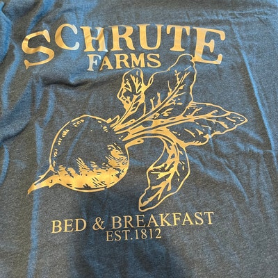 The Office Schrute Farms B&B Funny T-Shirt For Men – Dunder Mifflin Style Novelty Tee