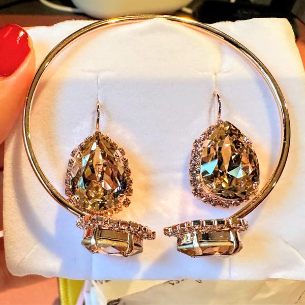 Crystal and Sage Earrings FINAL SALE