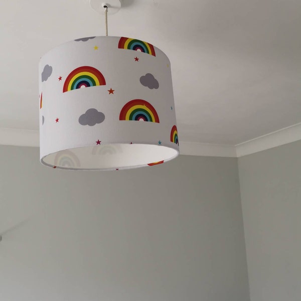 Rainbow Light Shade, Girls Bedroom Decor, Rainbow Lamp, Rainbow Nursery, Nursery Decor, Nursery ...