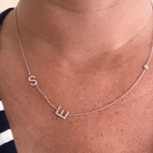 3 Diamond Asymmetrical Initials 