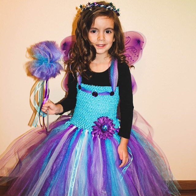 Party City Aqua Fairy Kids/Girls 4+ Tutu For Halloween Or Dress-Up