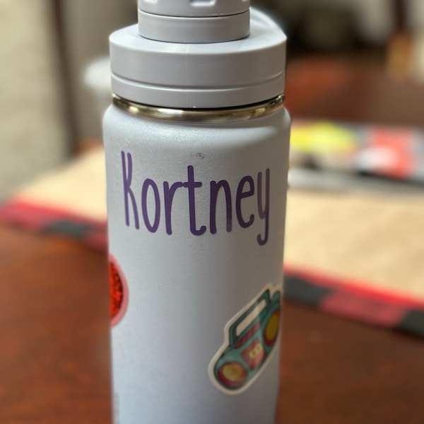 Water Bottle Name Decal Kids Name Decal Sticker Label School Thermos ...